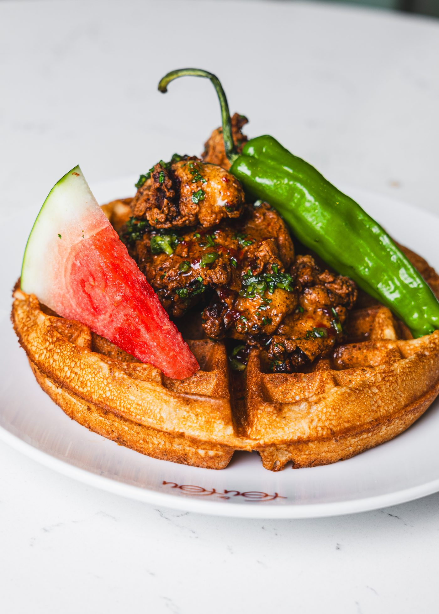 Gaufre et poulet de MAFI
